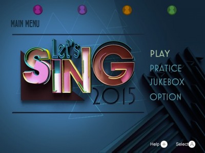 Let's Sing 2015 : Menu principal