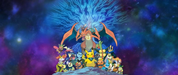 Pikachu mène sa troupe de Pokémon dans Pokémon Méga Donjon Mystère