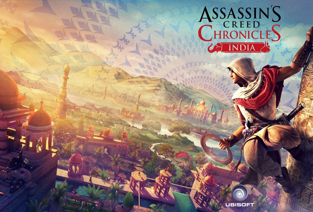 Héros accroché à une tour dans Assassin's Creed Chronicles: India
