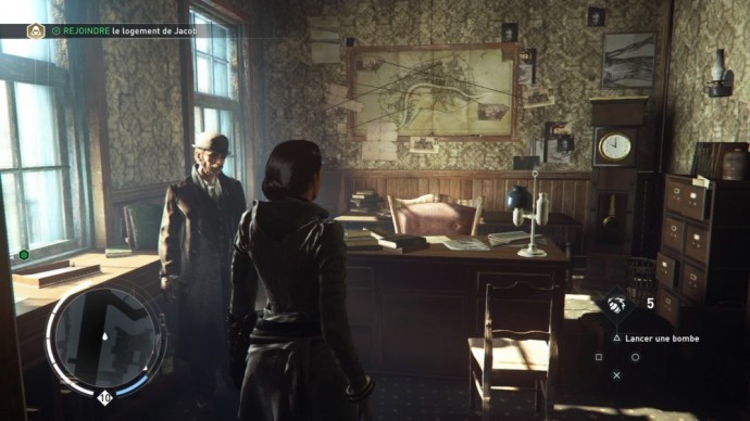 Evie Frye dans le bureau du commissaire