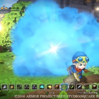 Dragon Quest Builders héros qui échappe à une explosion