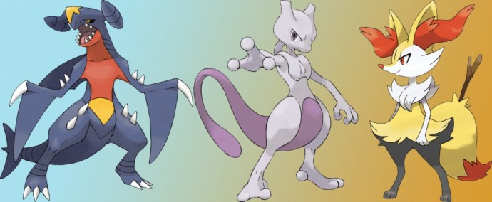 Pokémon Carchacrok, Mewtwo et Roussil