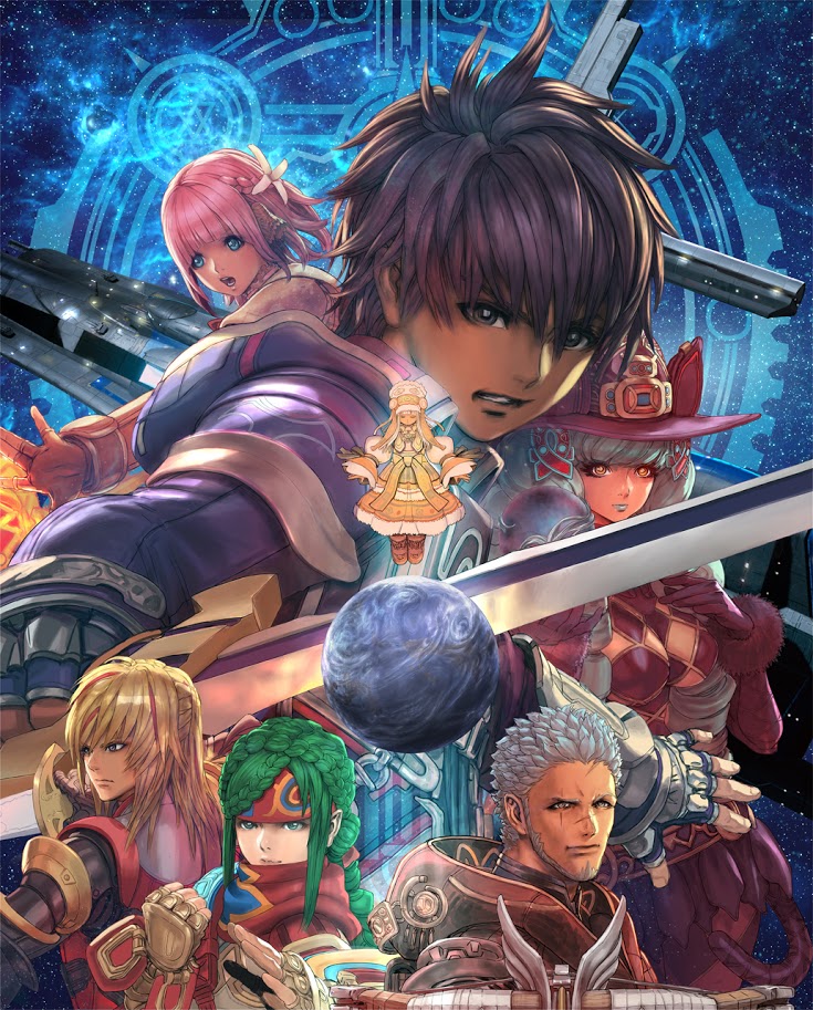 Star Ocean: Integrity and Faithlessness artwork avec personnages principaux