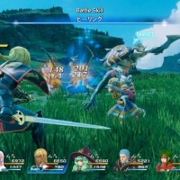 Star Ocean: Integrity and Faithlessness combat comprenant toute l'équipe