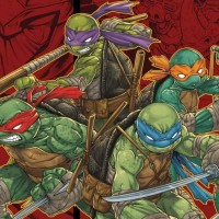 TMNT: Mutants in Manhattan artwork présentant les 4 tortues ninjas