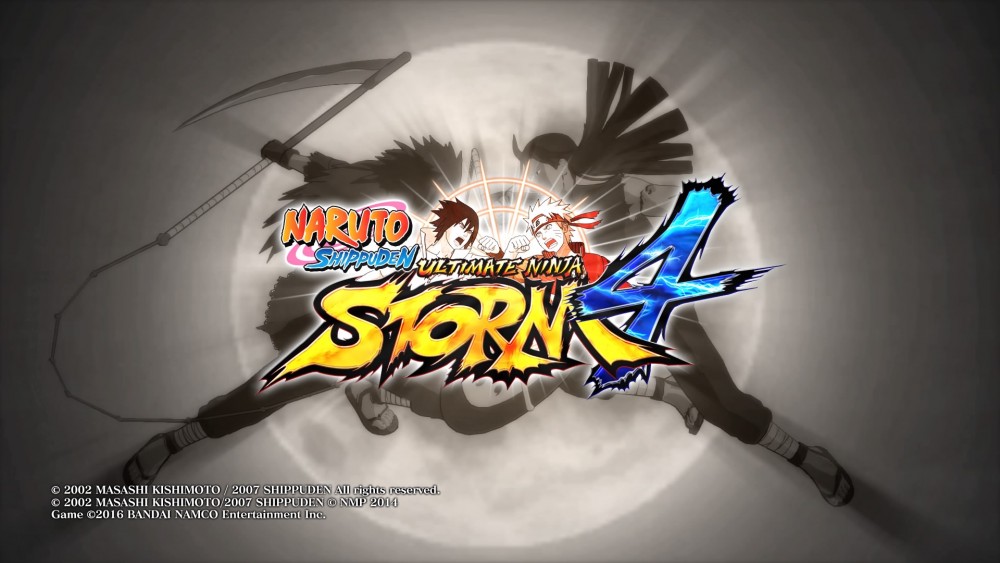 Naruto Shippuden Ultimate Ninja Storm 4 Hashirama et Madara s'affrontent sur le logo du jeu