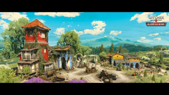 La ville de Toussaint où prendra place l'extension Blood and Wine de The Witcher 3: Wild Hunt