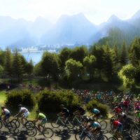 Le peloton dans un lacet d'un col dans Le Tour de France 2016