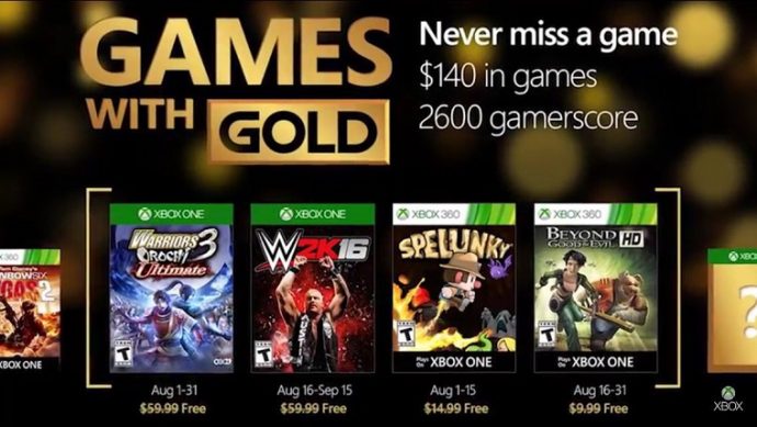 Games with Gold septembre 2016