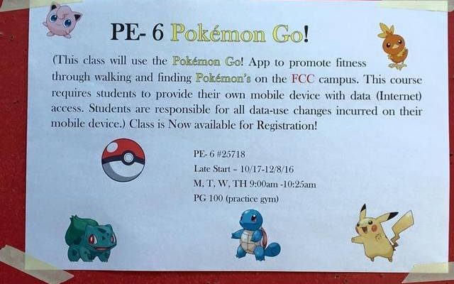 Pokémon Go affiche de cours