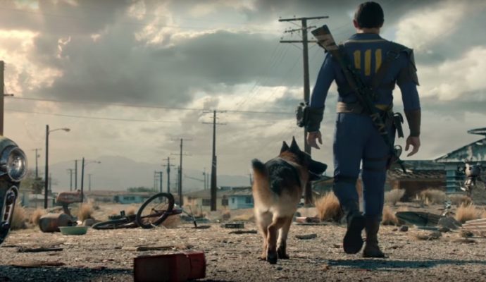 La VR sur Fallout 4, c'est pour bientôt ! Ici, le protagoniste du jeu avec Canigou, son fidèle compagnon à quatre pattes.