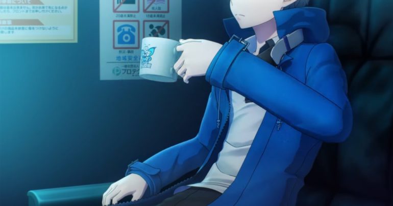 Digimon Story: Cyber Sleuth – Hacker’s Memory Héros prenant un café
