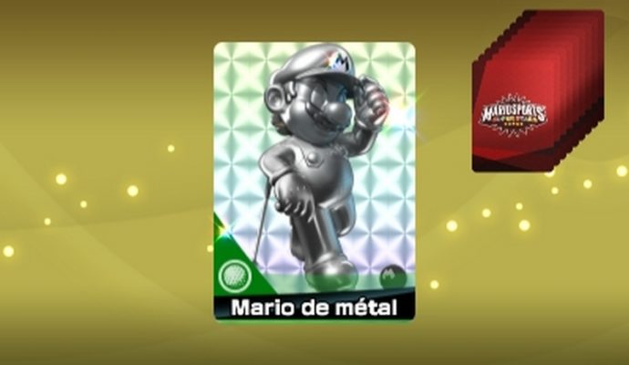 Mario Sport Superstars carte à collectionner Mario de métal