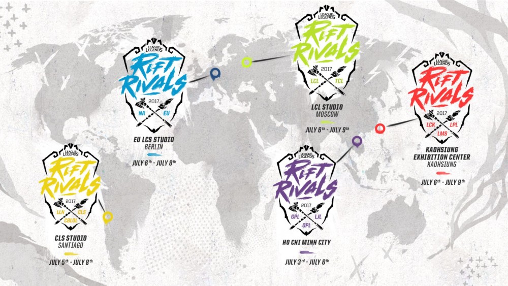 League of Legends - Rift Rivals dans le monde