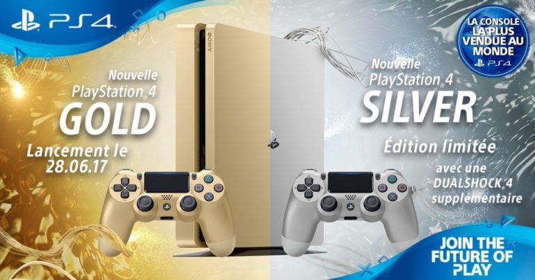 PlayStation 4 Slim Gold Silver