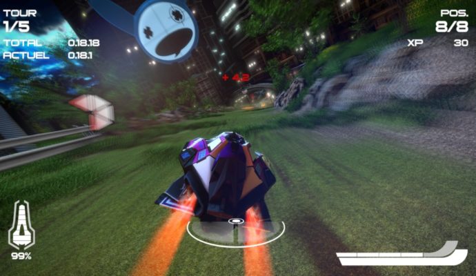 WipEout Omega Collection - passage sur l'herbe