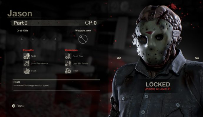 Friday the 13th: The Game Jason choix
