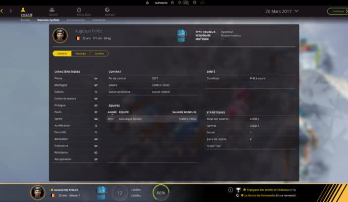 Pro Cycling Manager 2017 gestion por cyclist 2