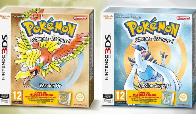 Version boîte de Pokémon Version Or et Version Argent sur Nintendo 3DS