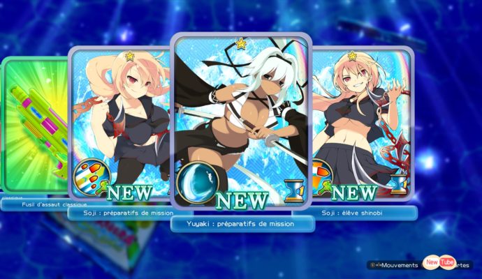 Senran Kagura: Peach Beach Splash cartes gagnées