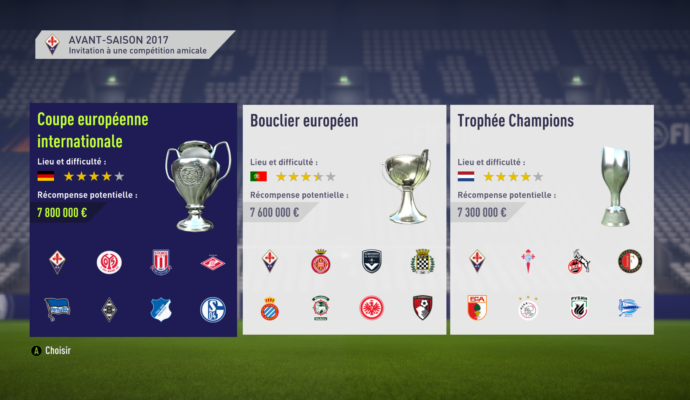 FIFA 18 - compétition d'intersaison