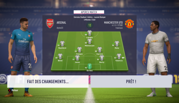 FIFA 18 - amical en ligne