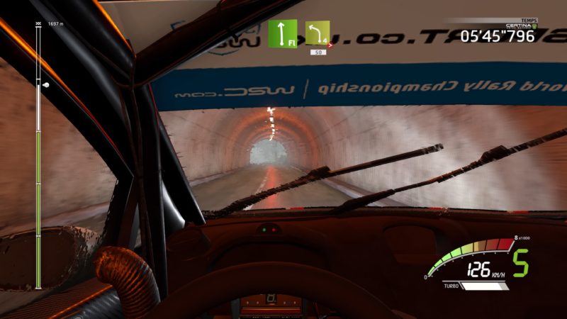 Test WRC 7 - Passage dans un tunnel