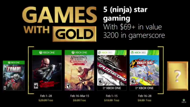 Games with Gold février 2018