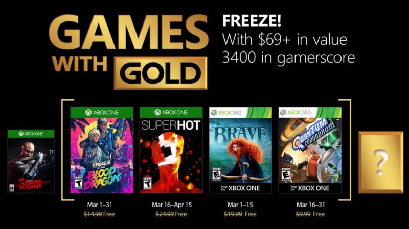Games with Gold mars 2018
