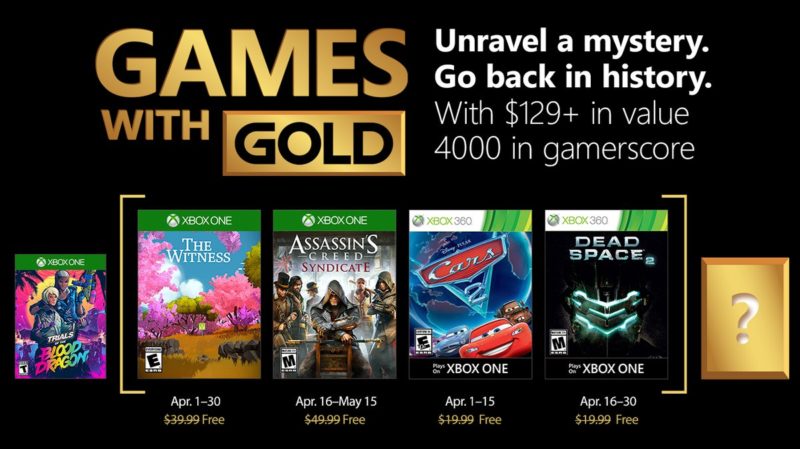 Games with Gold avril 2018