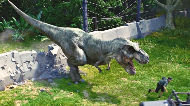 Jurassic World Evolution attaque de t-rex