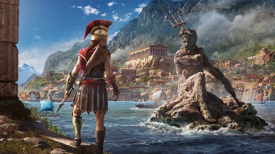 Assassin's Creed Odyssey statue de poséidon