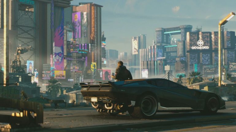 Cyberpunk 2077 V et sa voiture