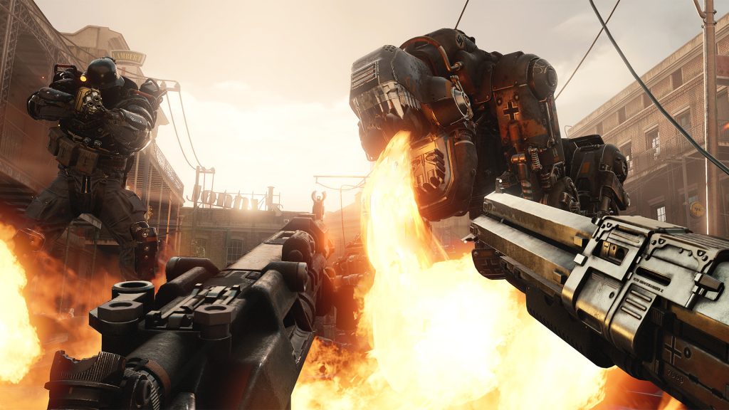 Wolfenstein: Cyberpilot lance flamme