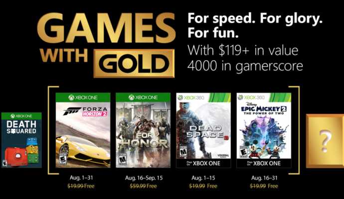 Games With Gold Août 2018