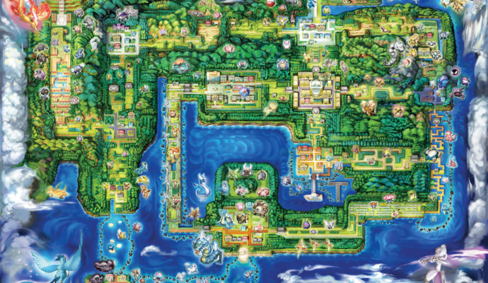 Pokémon: Let's Go, Pikachu ! La carte de Kanto