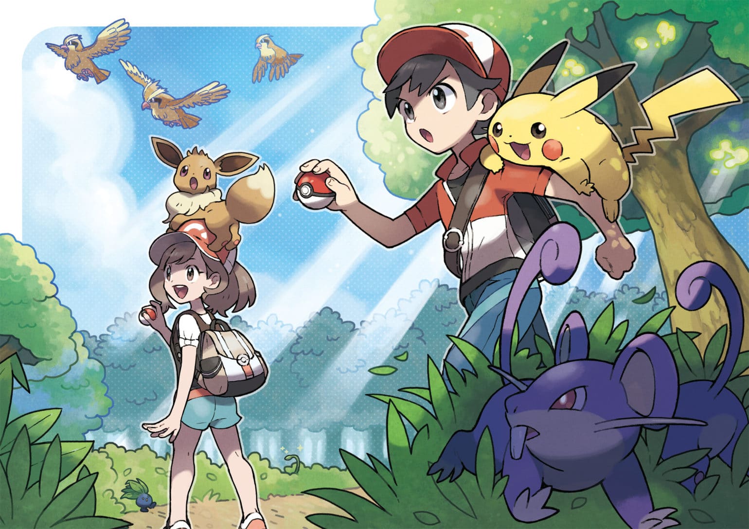 Pokémon: Let's Go, Pikachu ! Artwork des dresseurs