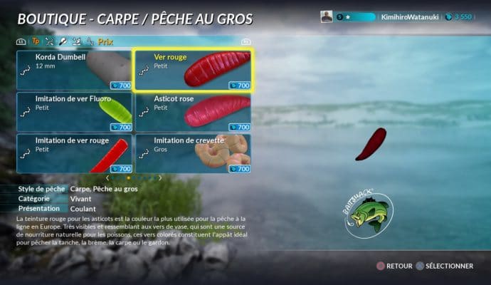 Fishing Sim World appâts