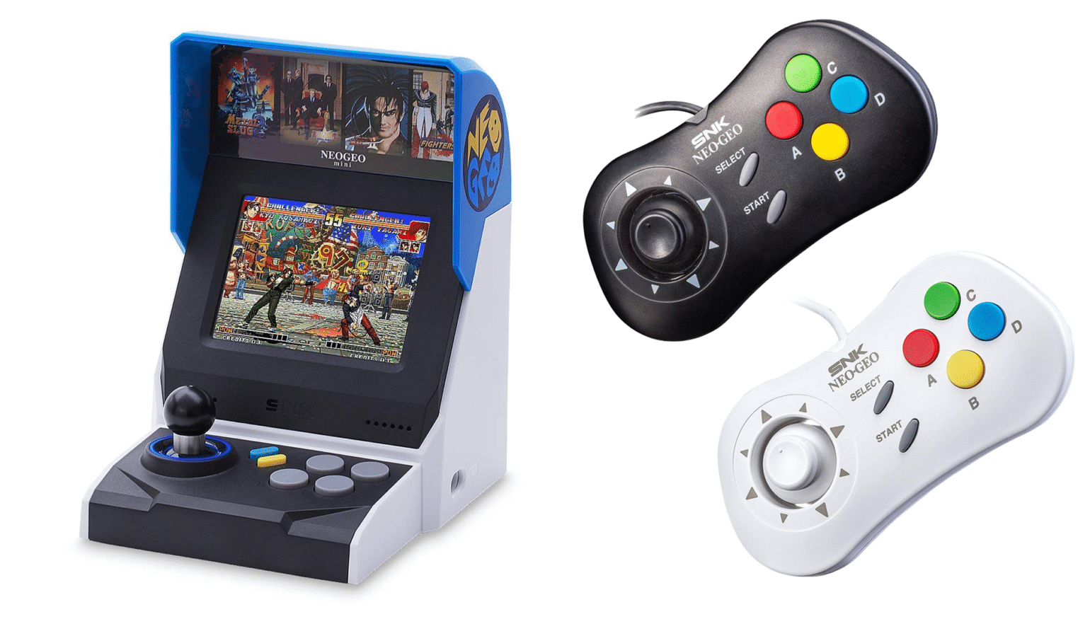 Neo Geo Mini borne gamepads