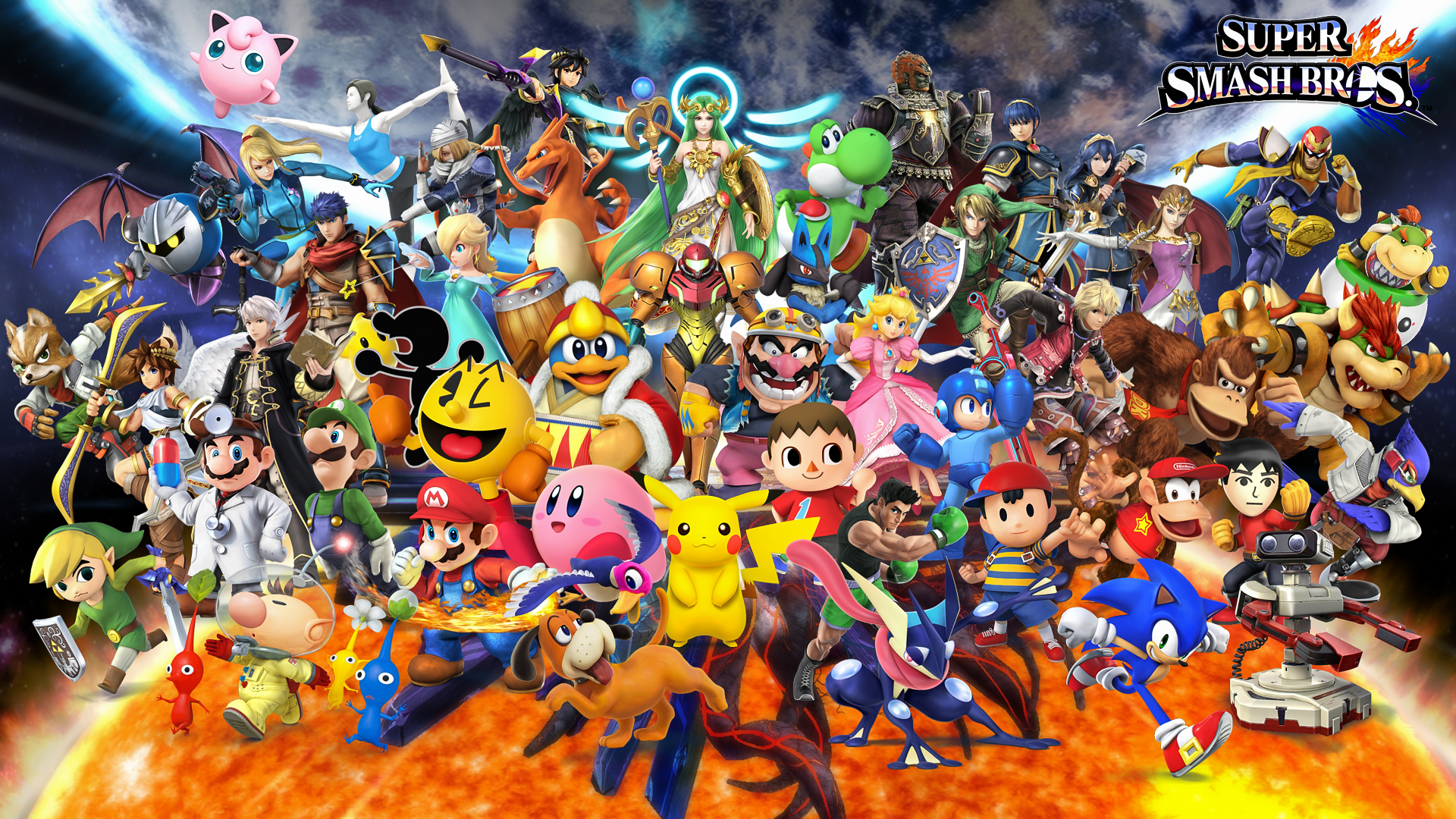Super Smash Bros. for Wii U - Tous les personnages de base