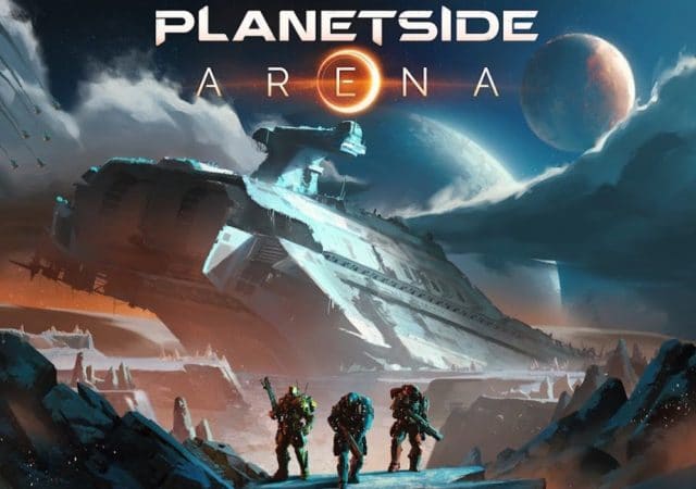 PlanetSide Arena titre Heros devant vaisseau