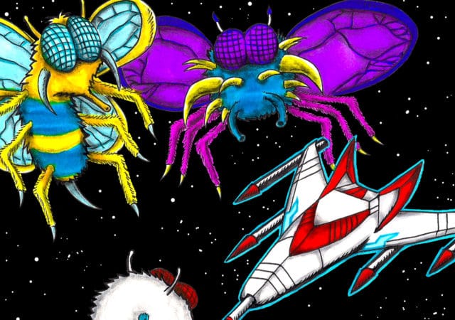 Galaga Revenge vaisseau insectes