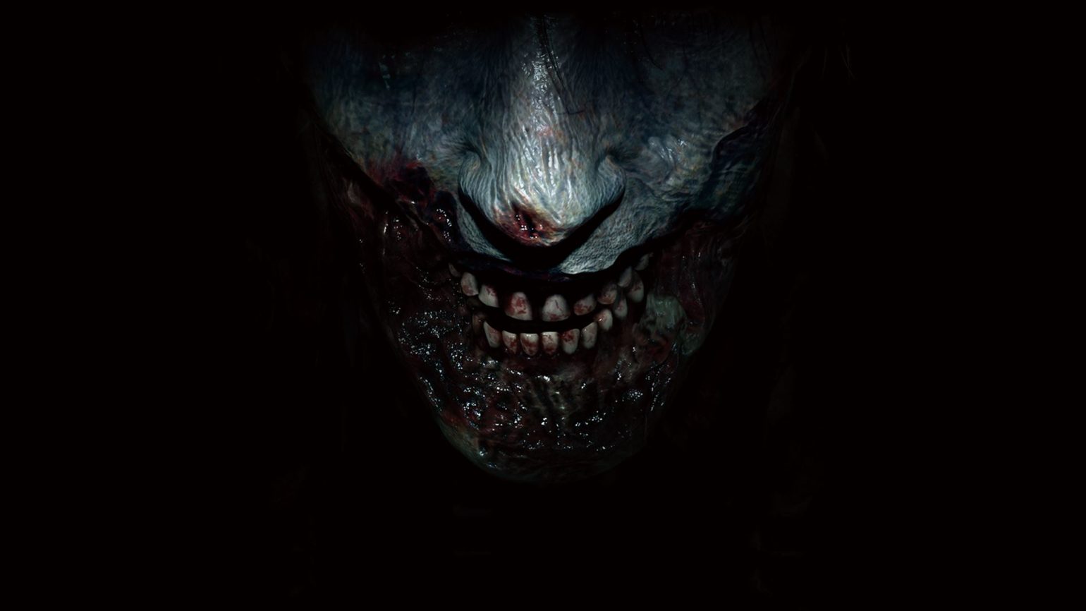 pochette du jeu Resident Evil 2 avec la moitié d'un visage de zombie
