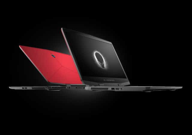 alienware m17 - front modèles rouge argent