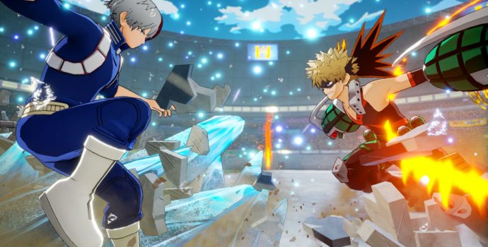 my hero one's justice katsuki vs shoto