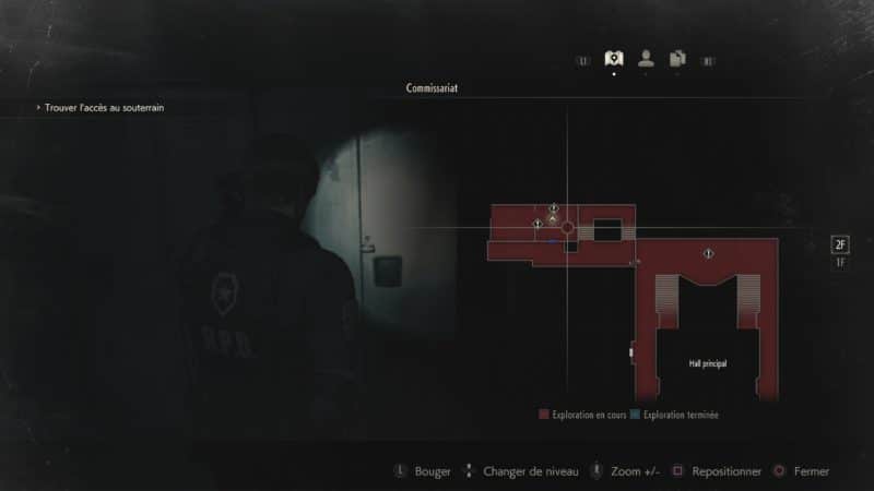 resident evil 2 soluce combinaison casier étage 2 map