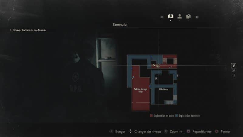 resident evil 2 soluce combinaison casier étage 3 map