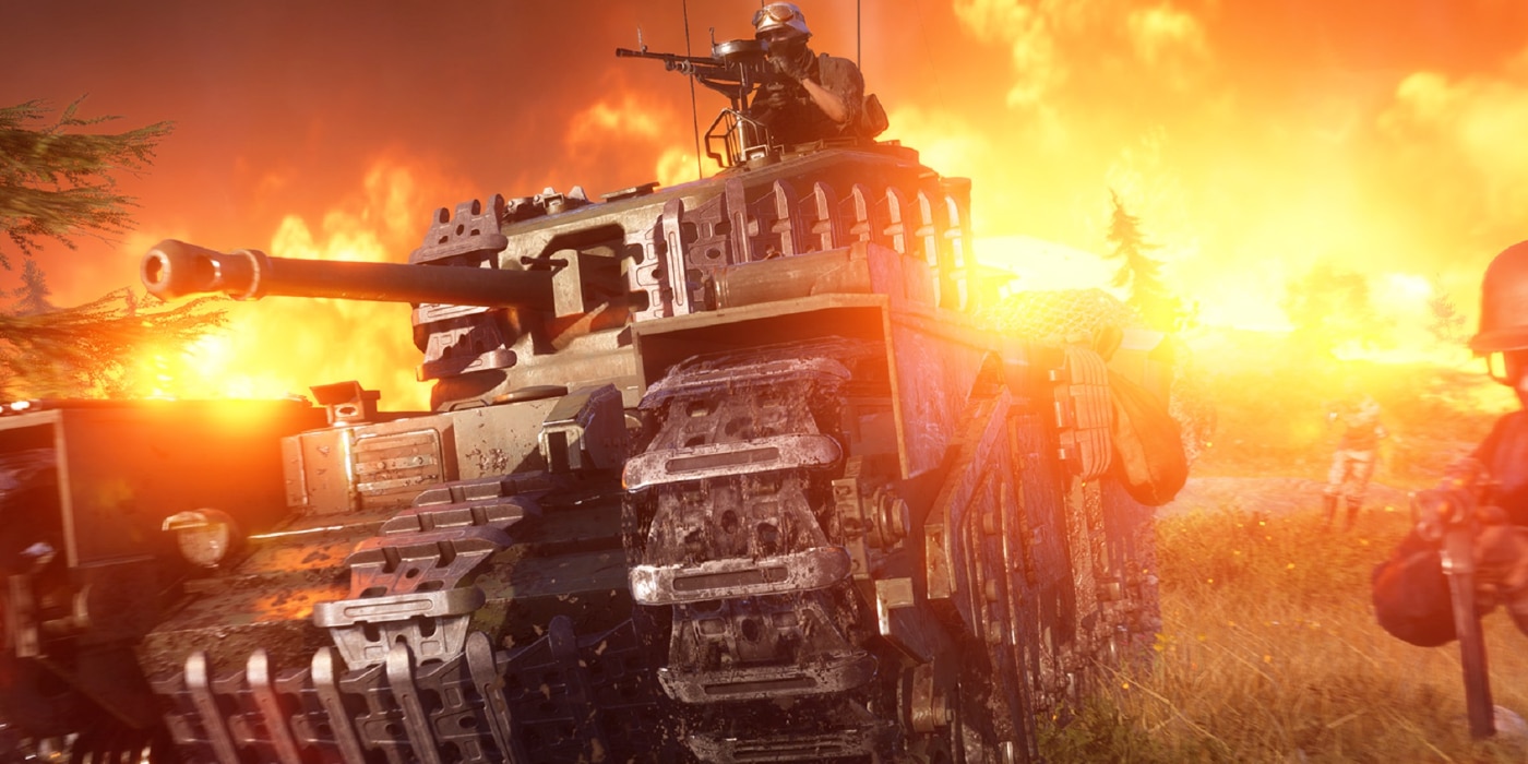 Battlefield V - Tank dans firestorm