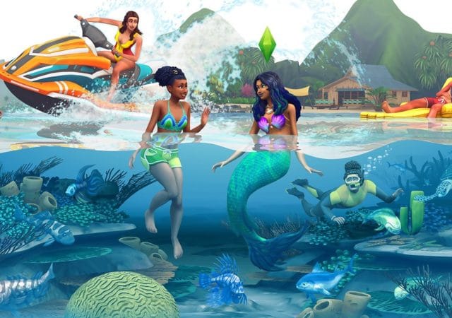 Les Sims 4 îles paradisiaques poster