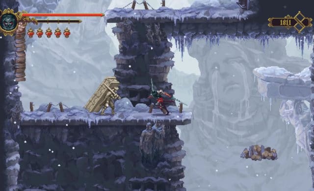 blasphemous décor gameplay neige ennemis ps4 nintendo switch pc